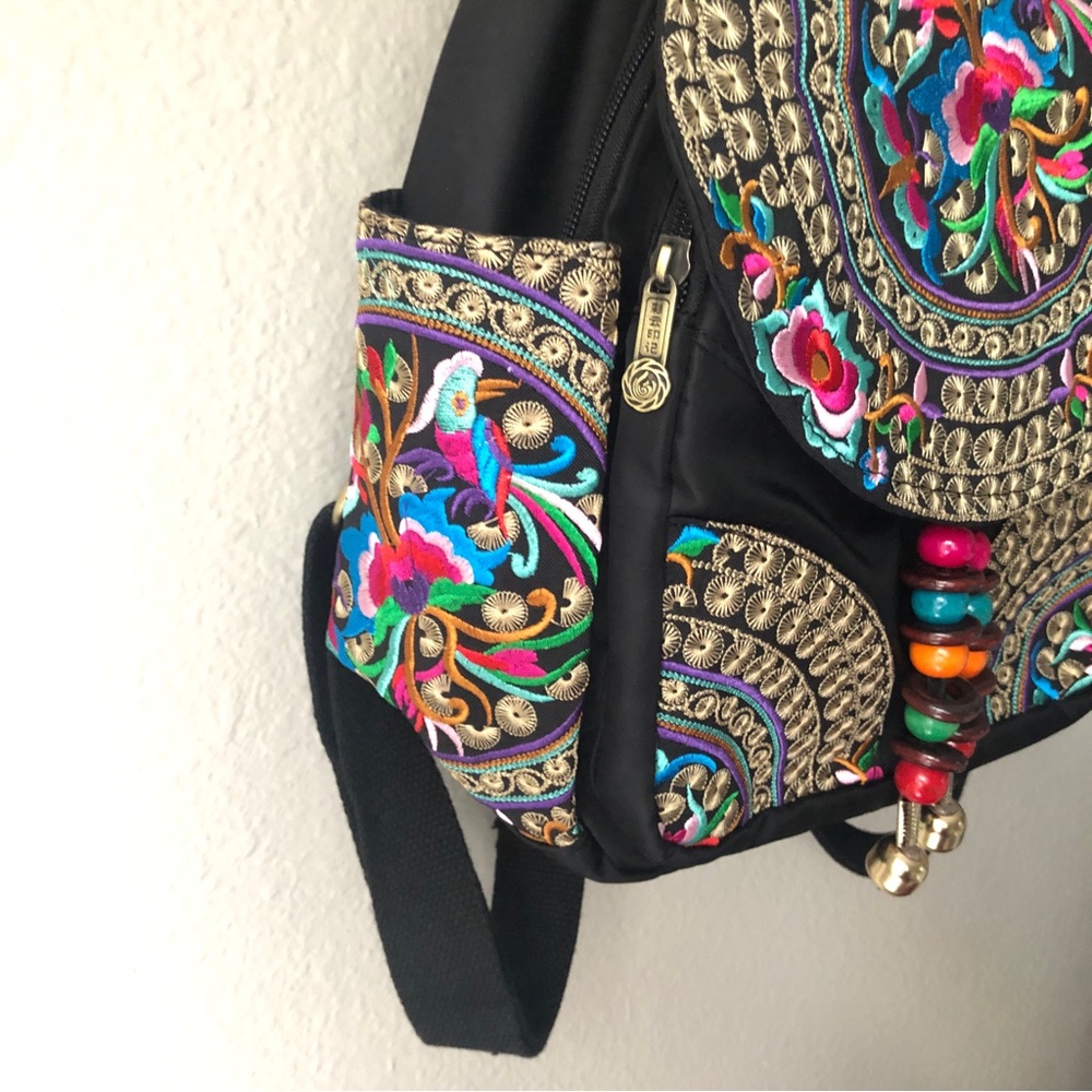 Eclectic Embroidered Backpack - Picture 3 of 9